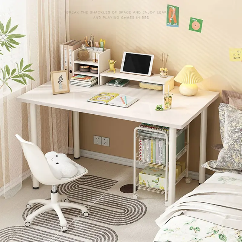 Bàn Làm Việc Đa Năng - Bàn Học Chân Tròn Gỗ MDF Cao Cấp Dày 1,5cm Decor Phòng 0