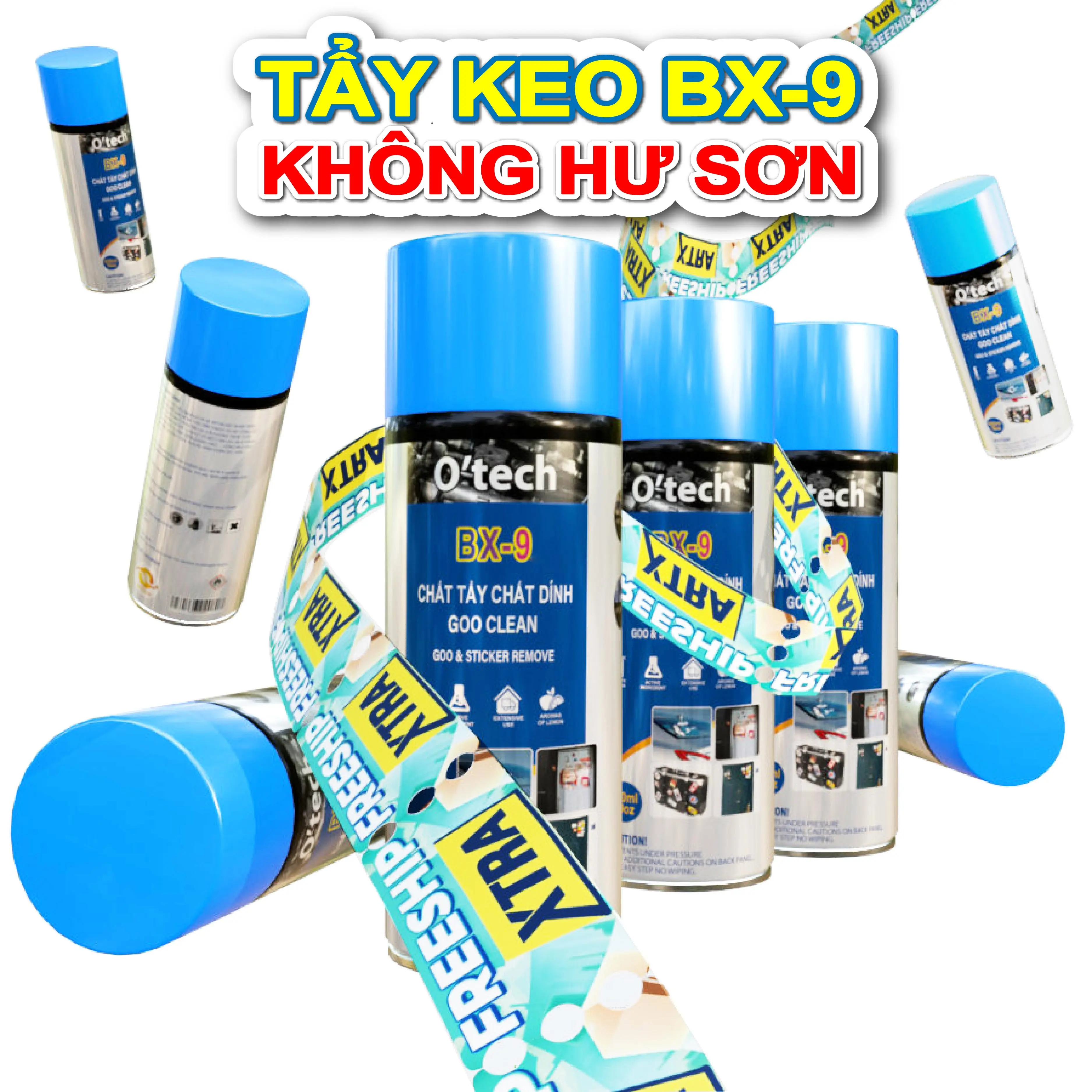 Dung dịch tẩy keo băng dính OTECH BX-9 450ml Làm Sạch