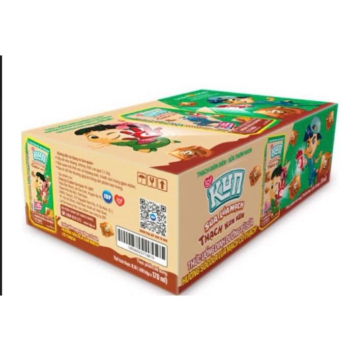Thùng 48 hộp sữa LiF Kun có thạch 170ml (Kèm thẻ đổi quà trong thùng) Chua sua tuoi Socola