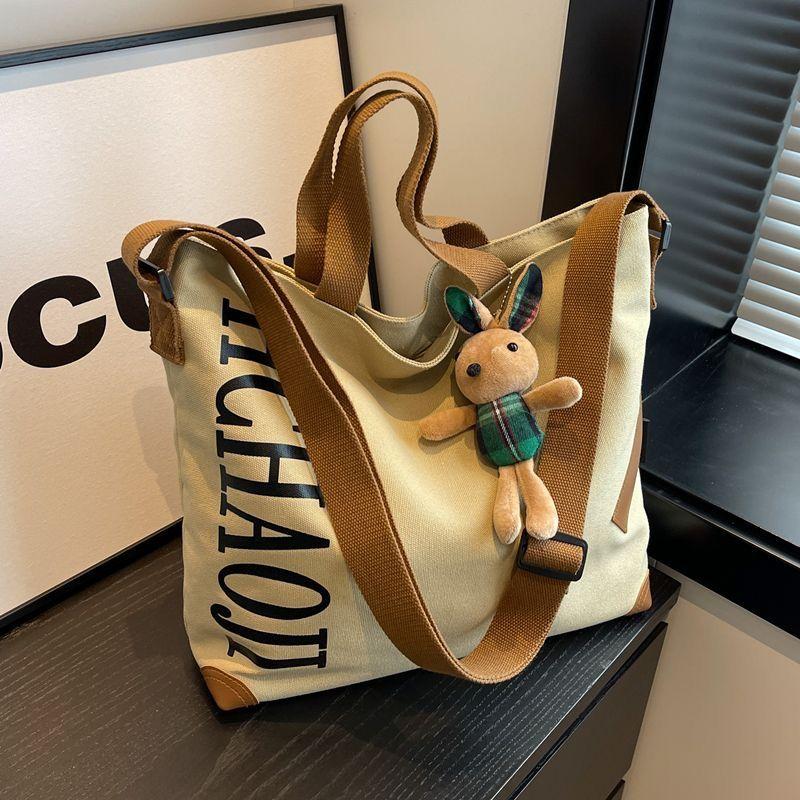  Túi Tote Vải Bố Phong Cách Nhật Bản Dành Cho Nữ Thường Ngày Dung Lượng Lớn Thích Hợp Đi Lại Túi Xách Lý Tưởng Cho Học Sinh Đa Năng Túi Messenger Đeo Vai Bag 