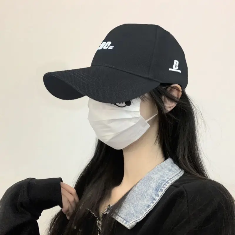 3D Hard Brim Baseball Cap for Women New Deep Crown Versatile Hard Brim Ins Style Sun Protection Face Slimming Letter Embroidery Duckbill Cap 8