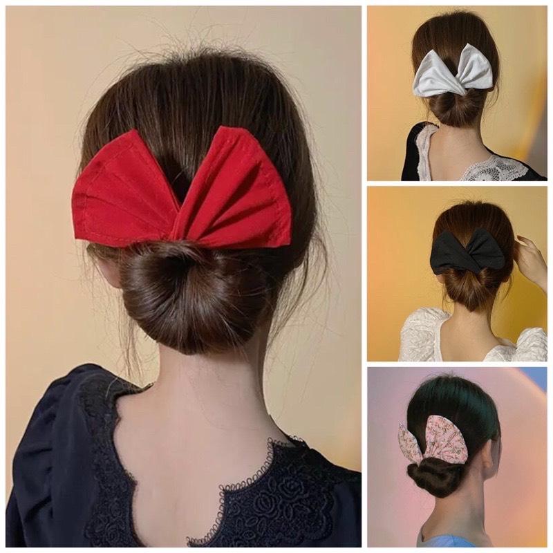  Dây quấn búi tóc hình nơ mẫu mới  Dụng cụ quấn kẹp tóc tạo kiểu búi dáng nơ cánh quạt xinh xắn dành cho nữ  
