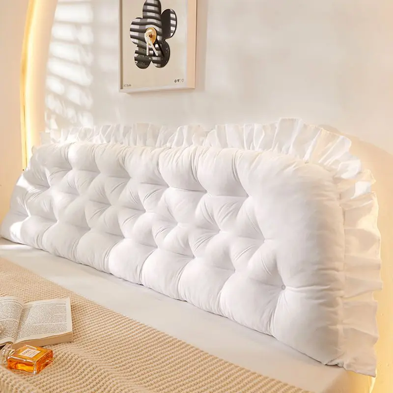 Đệm Đầu Giường, Túi Mềm, Tựa Lưng Lớn, Chất Liệu Gai Dầu, Thích Hợp Cho Ký Túc Xá Nữ, Đệm Thắt Lưng, Phong Cách Ins, Có Dây Đeo Cố Định 5