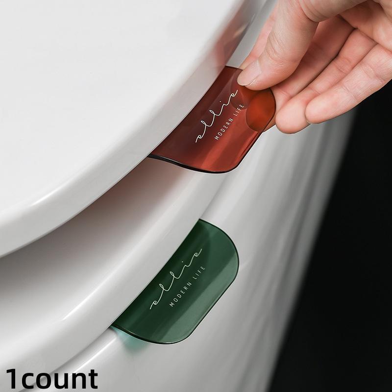 Product Introduction of Toilet Seat Lifter, 1 Count Creative Toilet Seat Handle, Self Adhesive Toilet Lid Lifter, Bathroom Supplies, Home Supplies, Bathroom Accessories 0