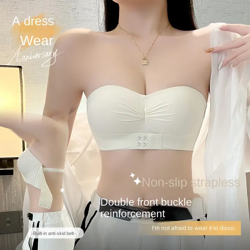 Áo Ngực Đồ Lót, Nâng Khóa Trước, Dành Cho Ngực Nhỏ Của Phụ Nữ, Đẩy Lên, Áo Ngực Lớn, Liền Mạch, Giữ Ngực, Chống Chảy Xệ, Không Dây, Áo Ống Ngực