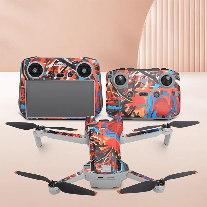 Vỏ Tương Thích Với DJI Mini 3 Máy Bay Không Người Lái Cầm Tay VOLODYMYR, Thiết Kế Rằn Ri Hiện Đại Ấm Áp, Bảo Vệ, Bền Và Độc Đáo, Bao Gồm Decal Vinyl, Dễ Dàng Áp Dụng, Loại Bỏ Và Thay Đổi Kiểu Dáng 2