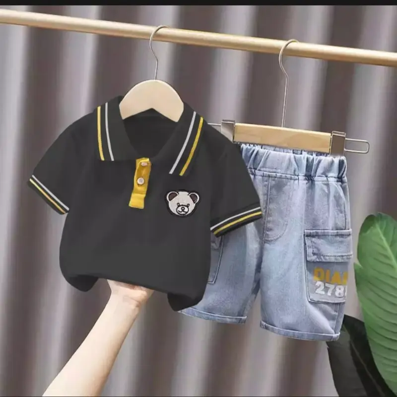 Setelan baju anak laki laki perempuan 6bln-5thn | Setelan vn polo bear diary / vn tas raket 1