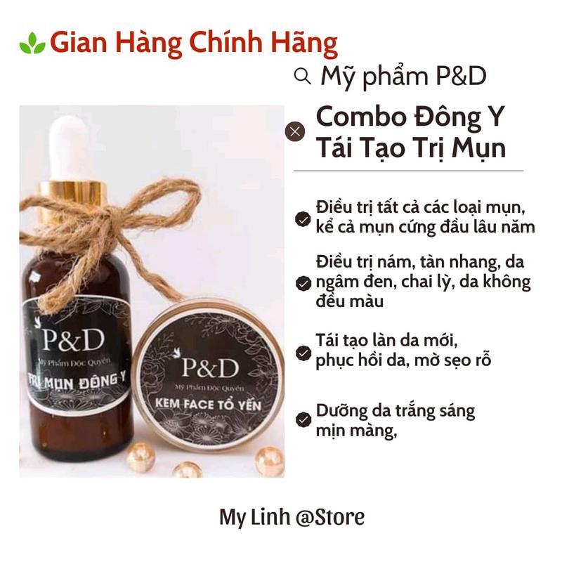 Freeship Bộ đôi Tái tạo Da Đông y Loại mạnh (Serum Tái tạo 30ml, Kem Face tổ yến 30gr) Nữ Làm Đẹp Da Women