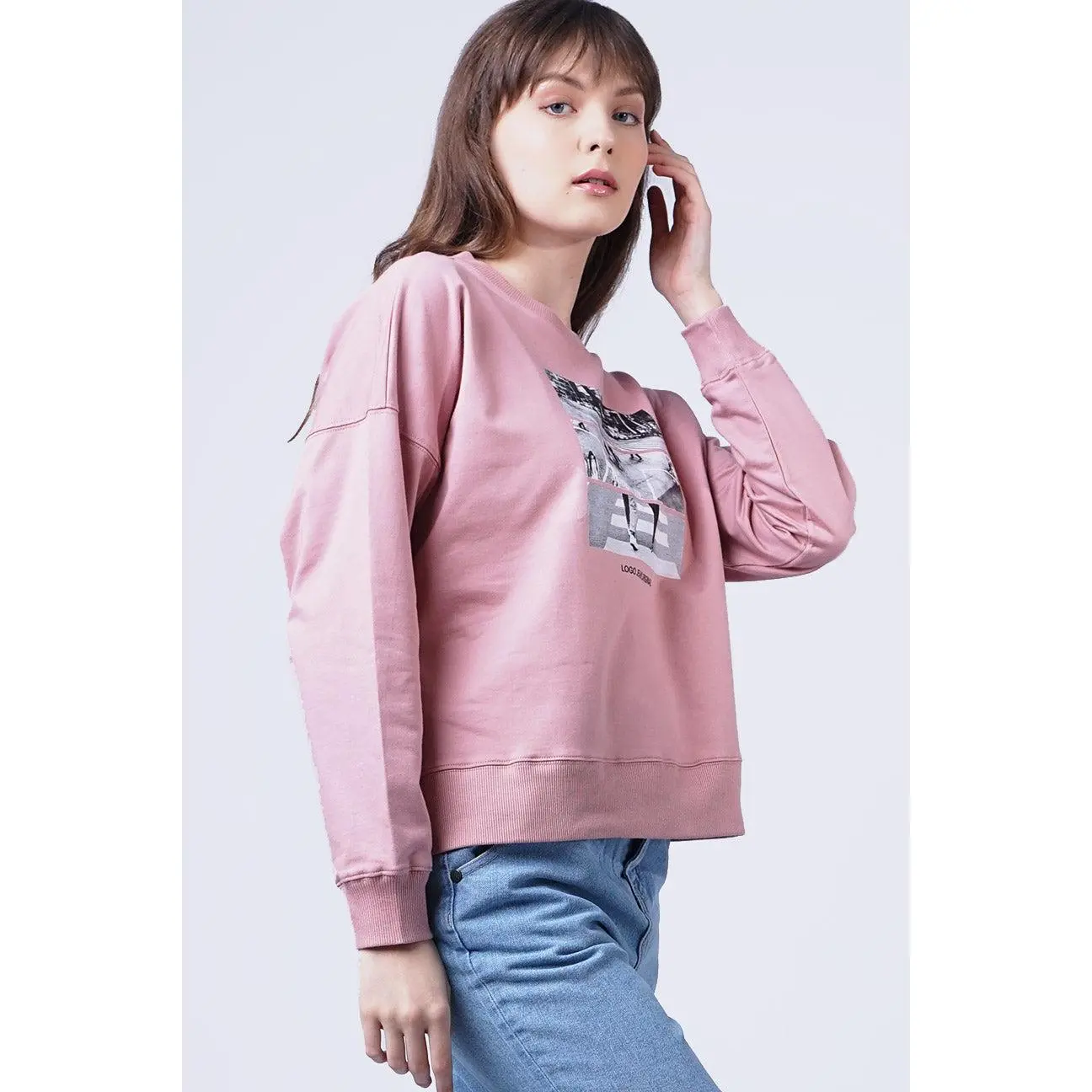 Logo Jeans Clarissa Pink Sweater 34391L1PK