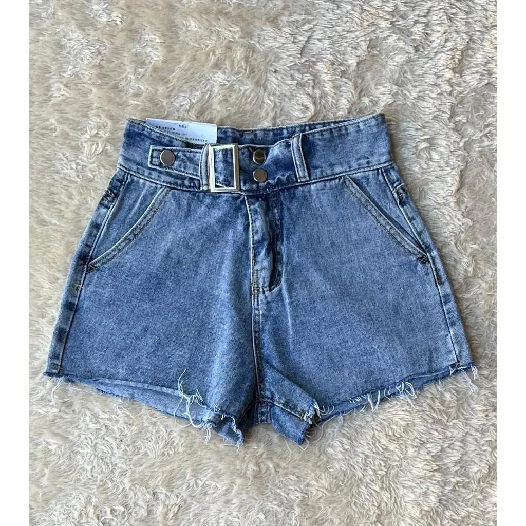 HOTPANTS HW WANITA IMPORT / CELANA PENDEK DENIM WOMAN CASUAL STYLE