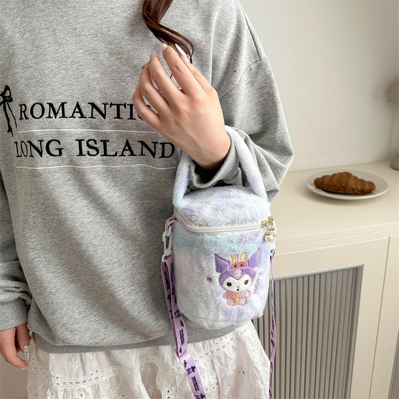 Product Introduction of New cute sweet plush messenger bag Kulomie plush toy bag shoulder bag doll cylinder bag change bag 7