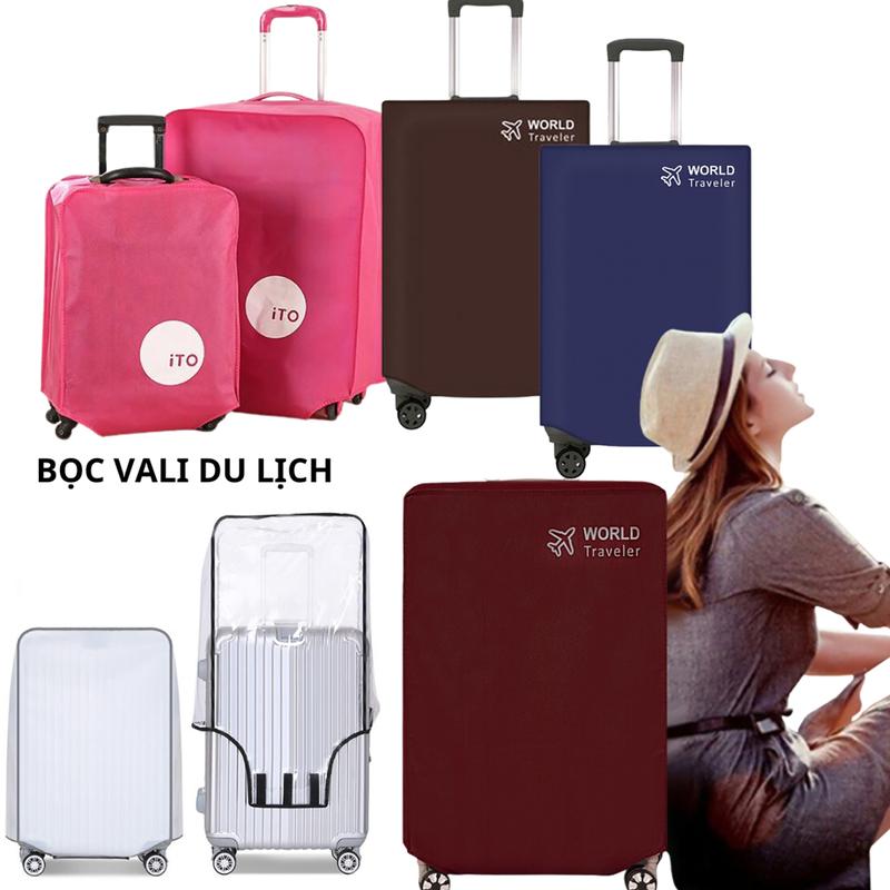 Túi trùm vali du lịch chống bụi chống trầy tiện lợi size 20 22 24 26 28 30 inch
