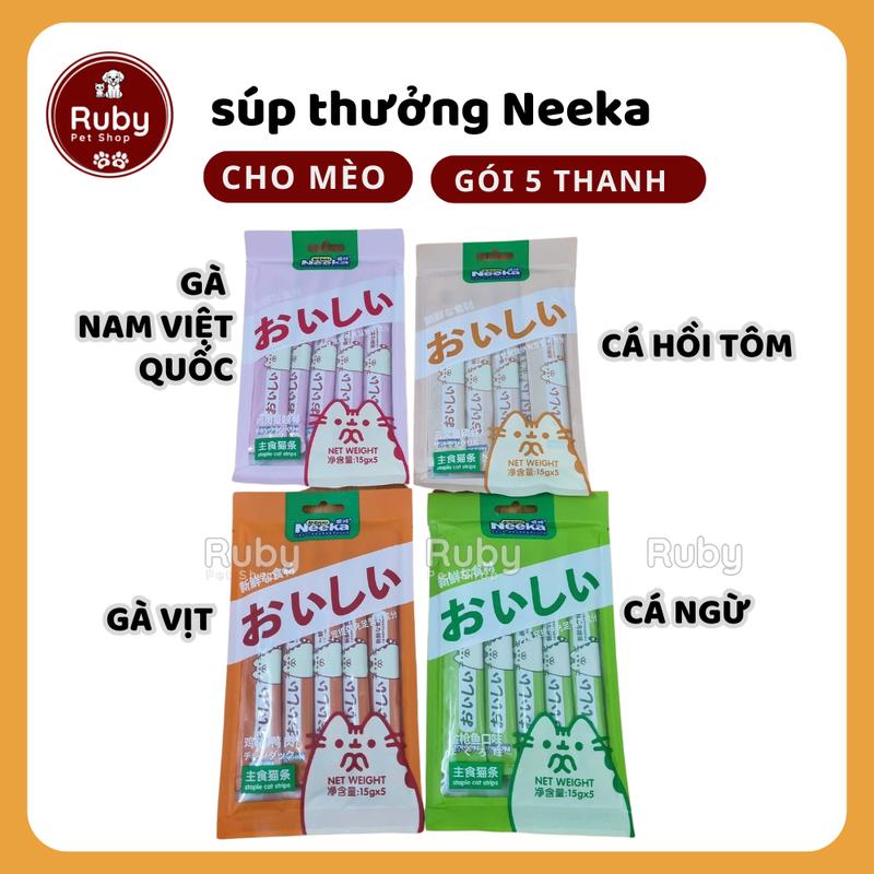 Súp thưởng Neeka cho mèo - Gói 5 thanh (15g x 5) 6