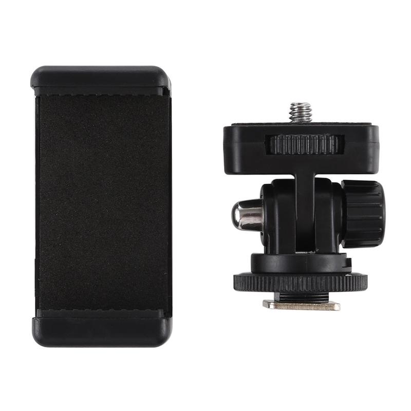 PULUZ 1/4 Inch Tripod Mount Adapter, Tripod Mount Adapter with Phone Holder, Tripod Mount Adapter with Phone Clamp for iPhone Samsung 6
