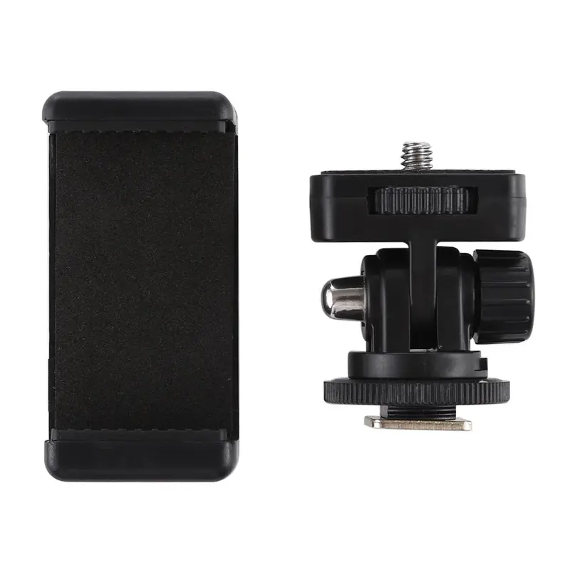 PULUZ 1/4 Inch Tripod Mount Adapter, Tripod Mount Adapter with Phone Holder, Tripod Mount Adapter with Phone Clamp for iPhone Samsung 6