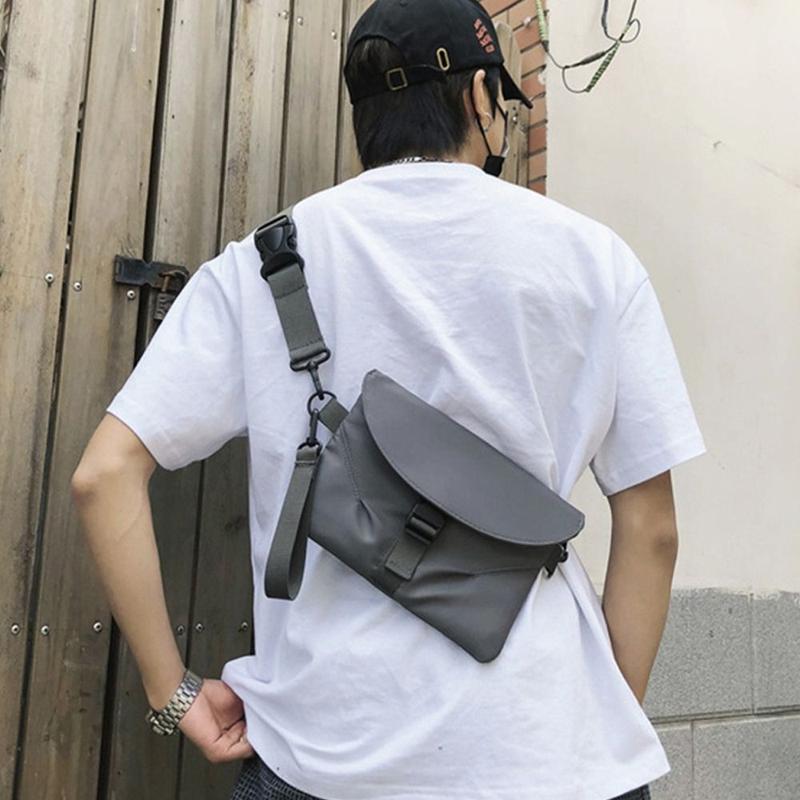 Product Introduction of Men Nylon Chest Pack Cellphone Pouch Outdoor Sports Cross-body Bag Casual Running Cycling Sling Bag 9
