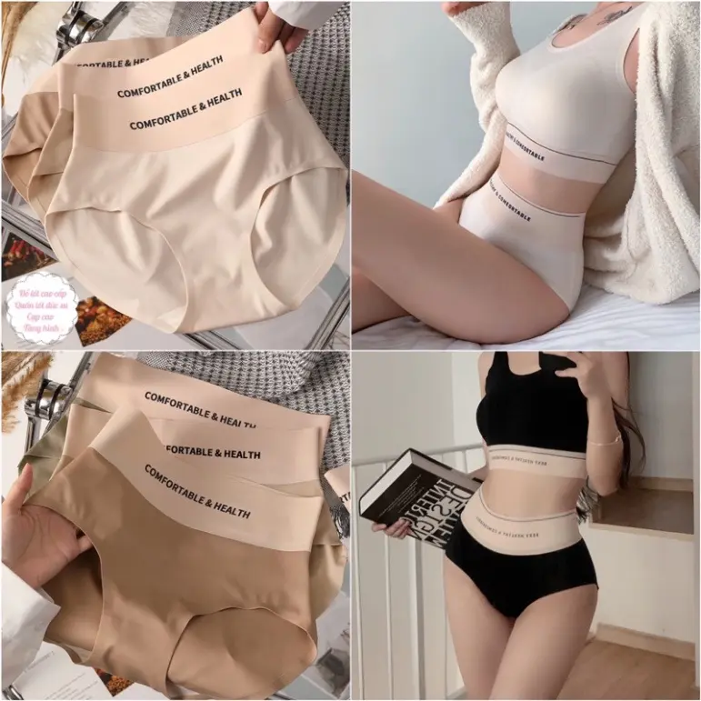 [ Chuyên Sỉ ] Quần Lót Nữ Đúc Su Cạp Cao Tàng Hình Chữ COMFORTABLE Thể Thao  1045 Hot
