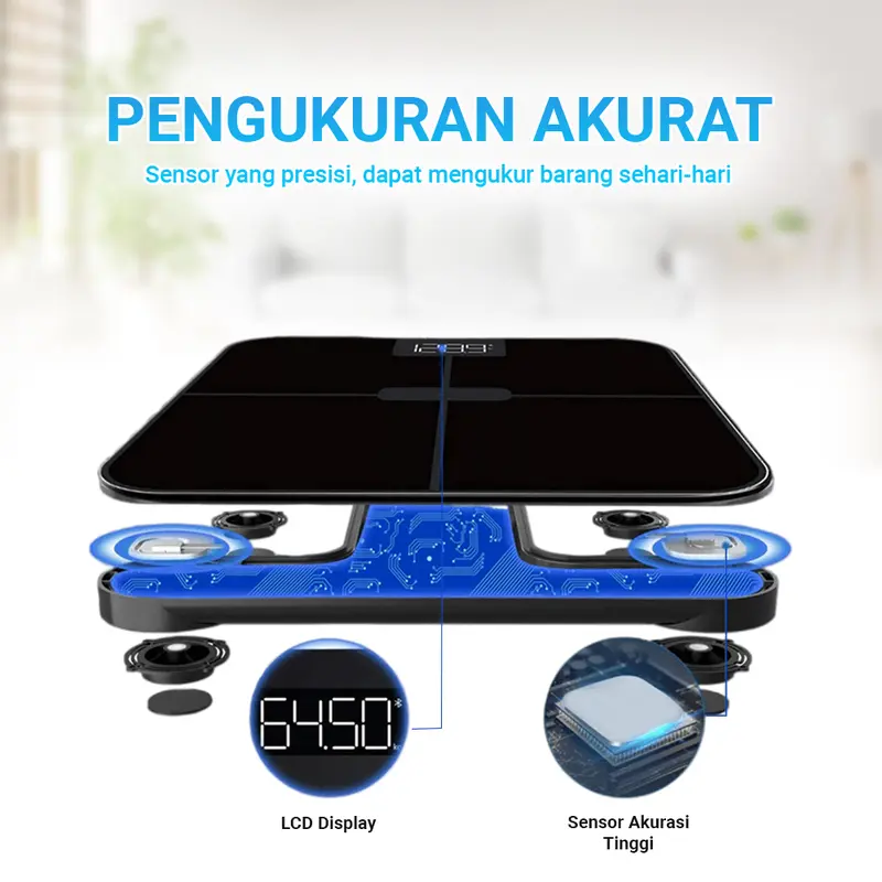 Timbangan Badan Digital Finito 180kg SCALE KACA 27X27CM 5