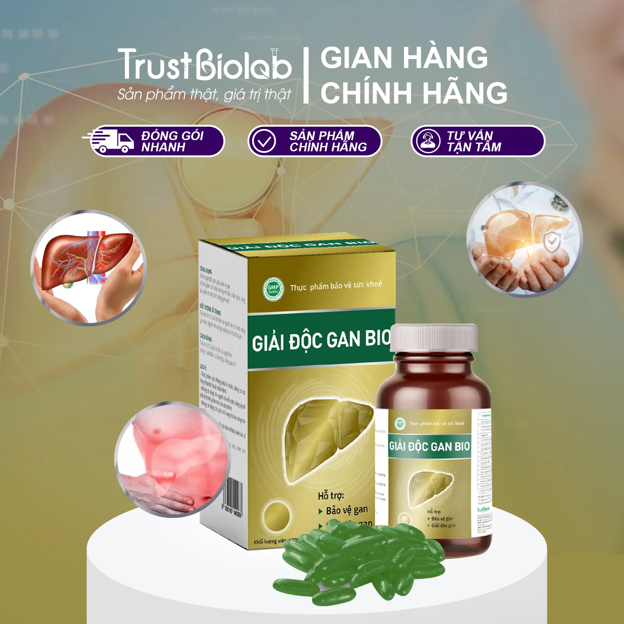 GIẢI ĐỘC GAN BIO – GIẢI PHÁP CHO LÁ GAN KHOẺ MẠNH - Biolab (Hộp 30 viên) [HÀNG CHÍNH HÃNG]