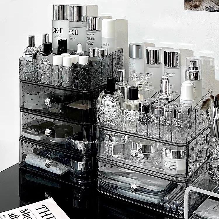 Hộp Đựng Mỹ Phẩm, Son Môi cao cấp Vân Nước để bàn có thể tách rời