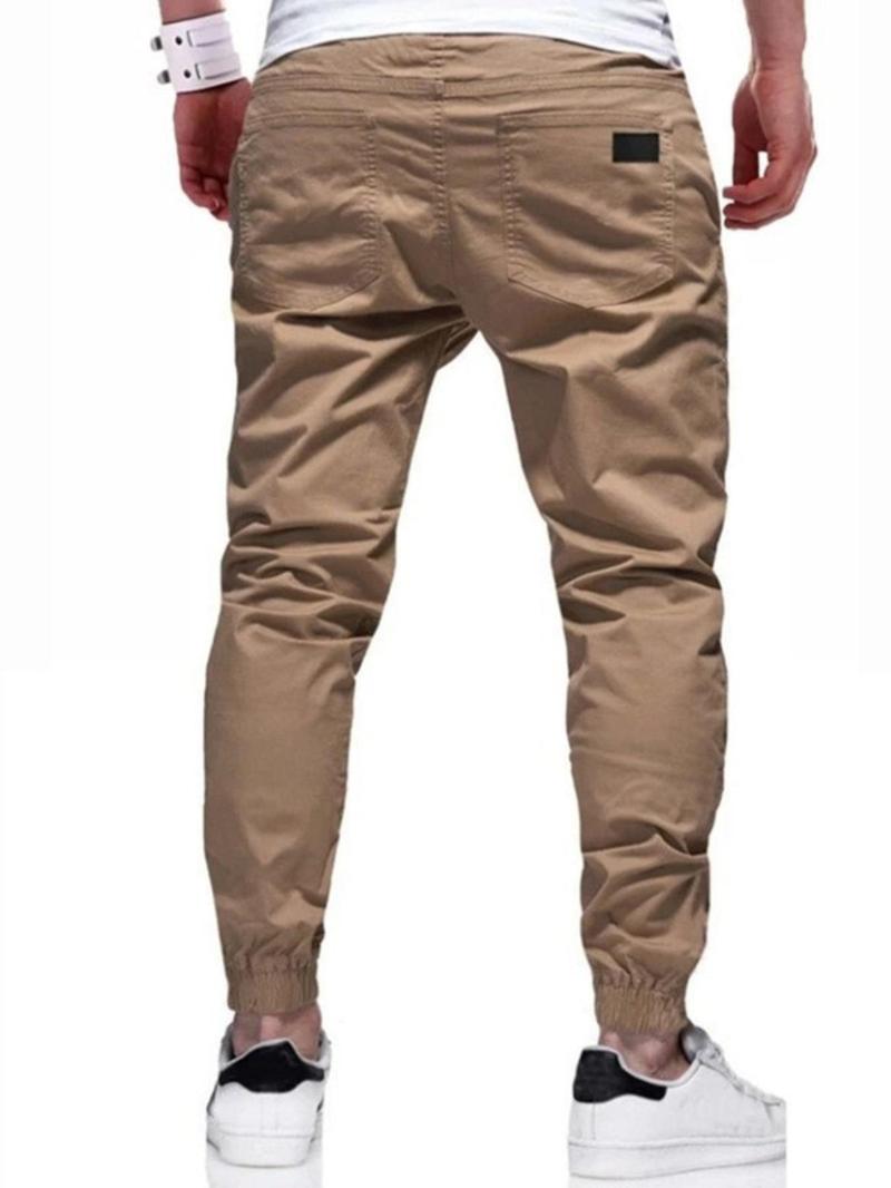 Product Introduction of Men's Drawstring Waist Pants, Regular Fit Casual Comfy Trousers for Work Business Outdoor, Men's Bottoms for Spring & Fall 8