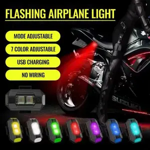 🔥Promosi Hari Terakhir🔥 Lampu Strobo Pesawat LED 7 Warna & Pengisian Daya USB.