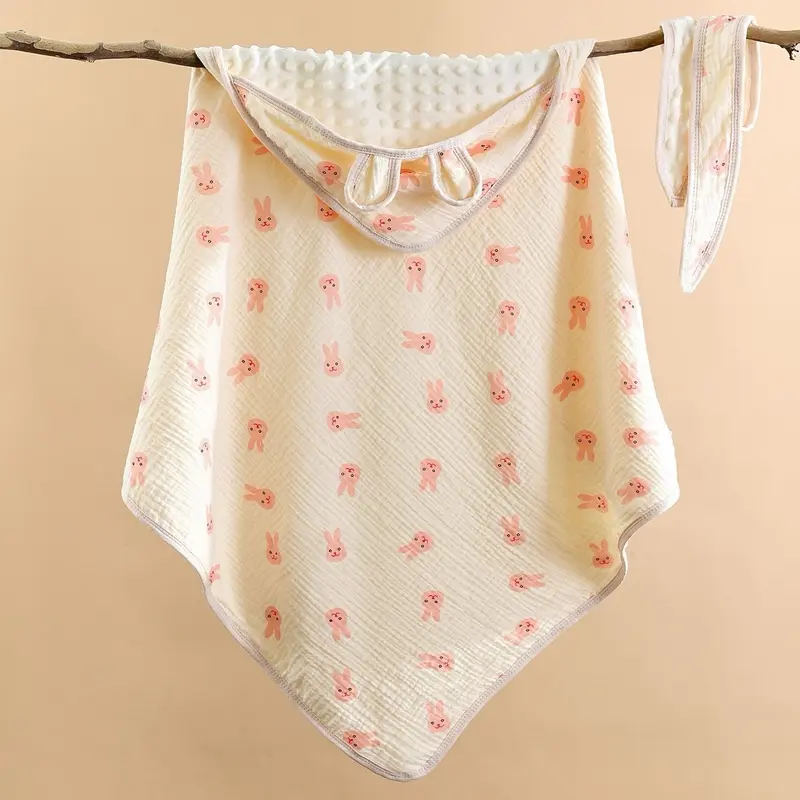 Choàng ủ hạt đậu xô muslin massage cho bé Xuân Hè cao cấp kích thước 80x80cm (không chần bông) 8