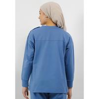 Gambar MFMW Wihelmina Atasan Blouse Steel Blue - XL dari MFMW Shop Kota Bandung 2 Tokopedia