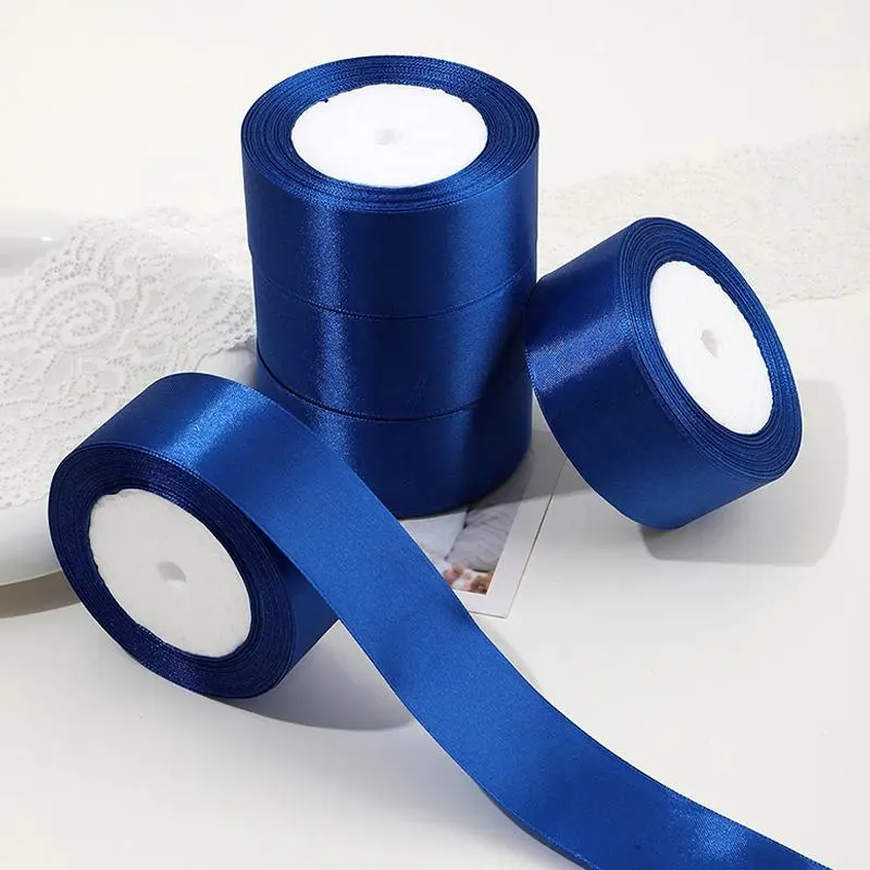 Solid Color Ribbon (5 Rolls), Satin Ribbon, Gift Wrapping Ribbon, Decorative Ribbon for Wedding Party