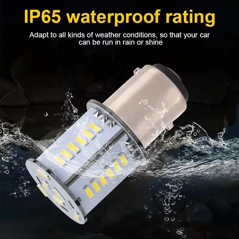 Đèn hậu Led xe máy, Độ sáng cao, Đèn hậu phanh, Tương thích 1157 và 3014, Đèn phanh 30smd, Thích hợp cho ô tô, J0N5 3