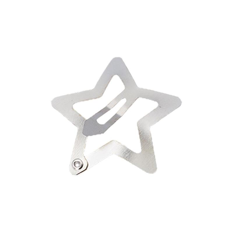 Product Introduction of Cute Elegant Hairpin No Slip Sparking Star Metal Fashion Hair Hairclips Mini Metal Snap Clip Pentagram Hairpin 38