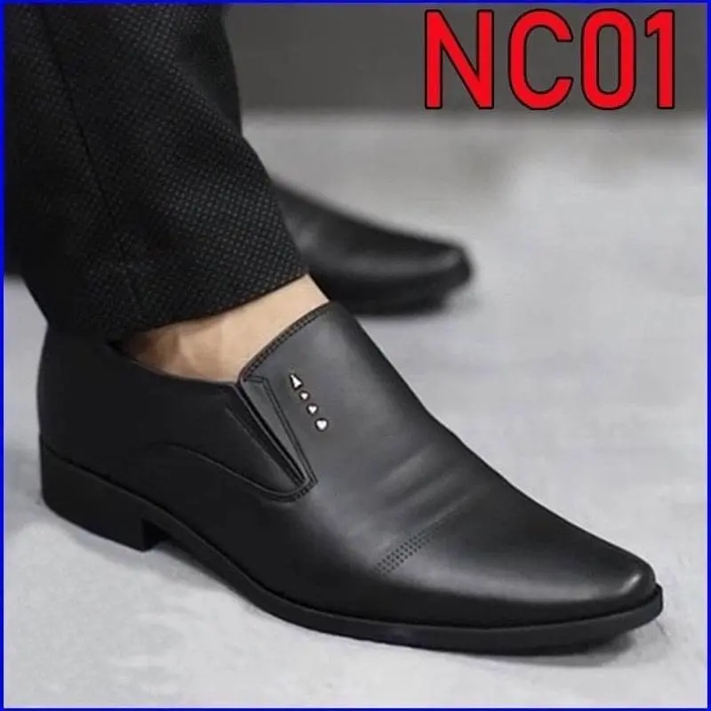 Giày tây nam da mềm, đế khâu, đế cao 2-3cm - T3 0