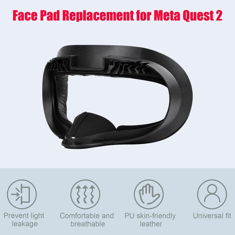 Product Introduction of VR Face Cover for Oculus Quest 2, Soft Silicone Mask Face Pad, Washable & Sweatproof VR Face Cover for Meta Quest 2, Breathable Replaceable Face Pad for Oculus Go Headset, VR Gaming Accessories 8