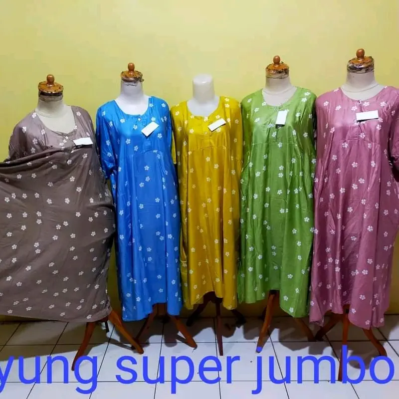 paket 3 pcs daster super jumbo Busui Rayon Wanita Tidur 0