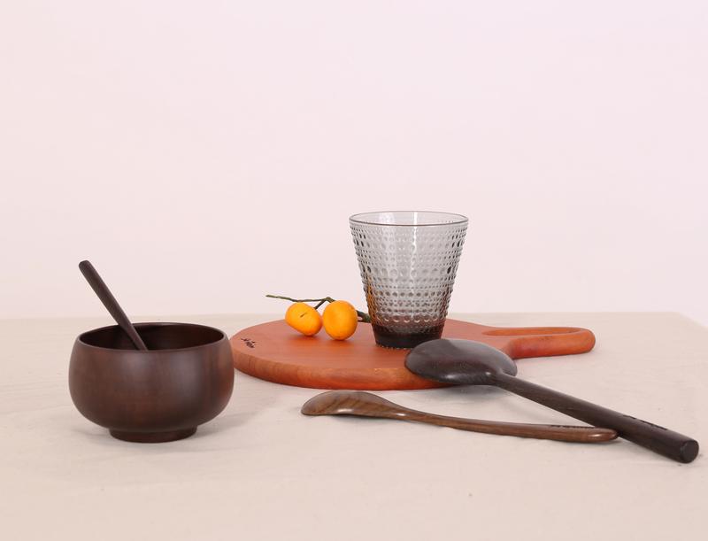 Thìa gỗ ăn cơm, thìa gỗ súp, thìa gỗ cà phê cán dài Sa Maison, Chất liệu Gỗ Mun cao cấp 1