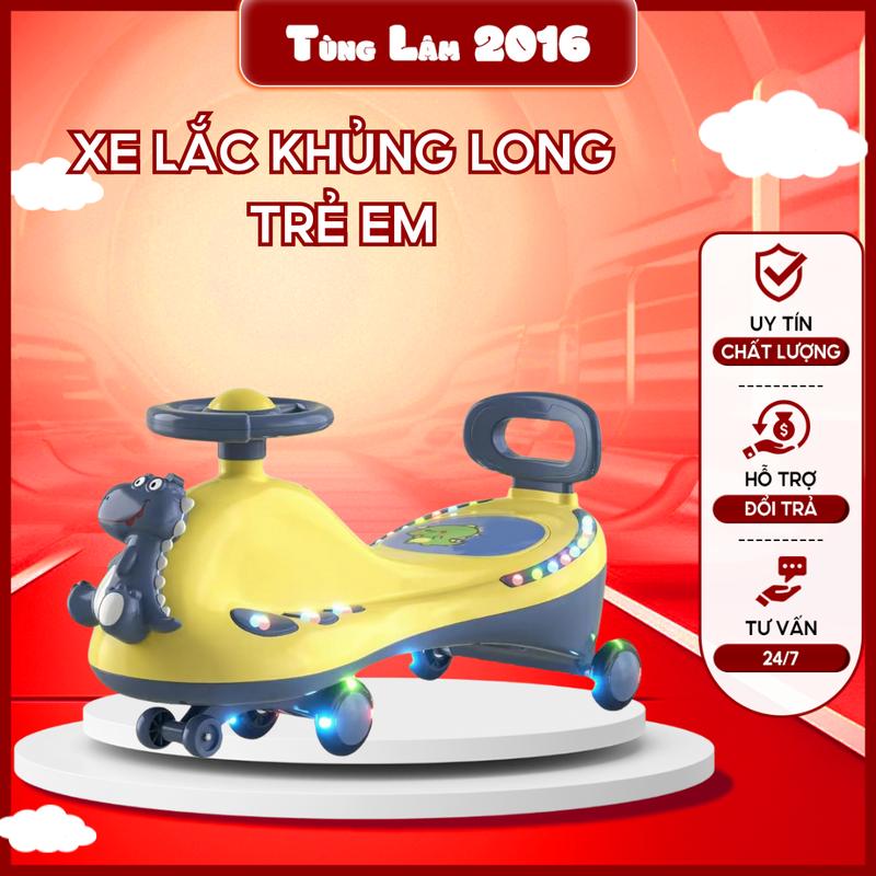 Xe chòi lắc hình khủng long có nhạc đền cho bé yêu Voi Đồ Chơi