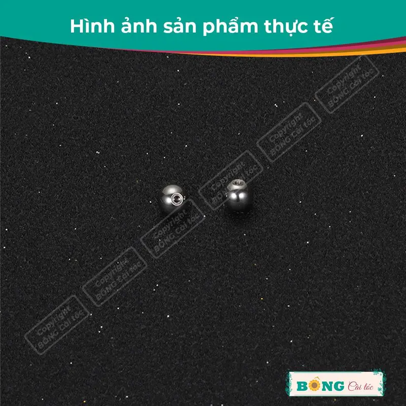 Chốt bi vặn cho khuyên tai chất liệu thép 316L không gỉ nhiều kích thước PKK90 - chốt khuyên tai BÔNG Cài Tóc 8
