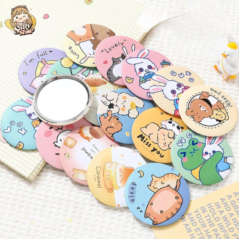 Gương mini 1 mặt nhỏ gọn trang điểm, gương cầm tay Dễ Thương - Sally Shop Mỹ Phẩm