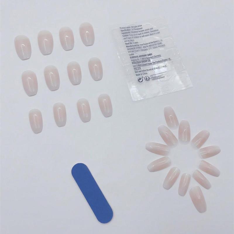 Product Introduction of Aesthetic Nail Art Kit, 24pcs Ombre Fake Nails with 1 Nail File & 1 Sheet Jelly Glue, Glossy False Nails for Women & Girls Diy Nail Art, Elegant Stick on Nails Kit, Christmas, Christmas Gift 33