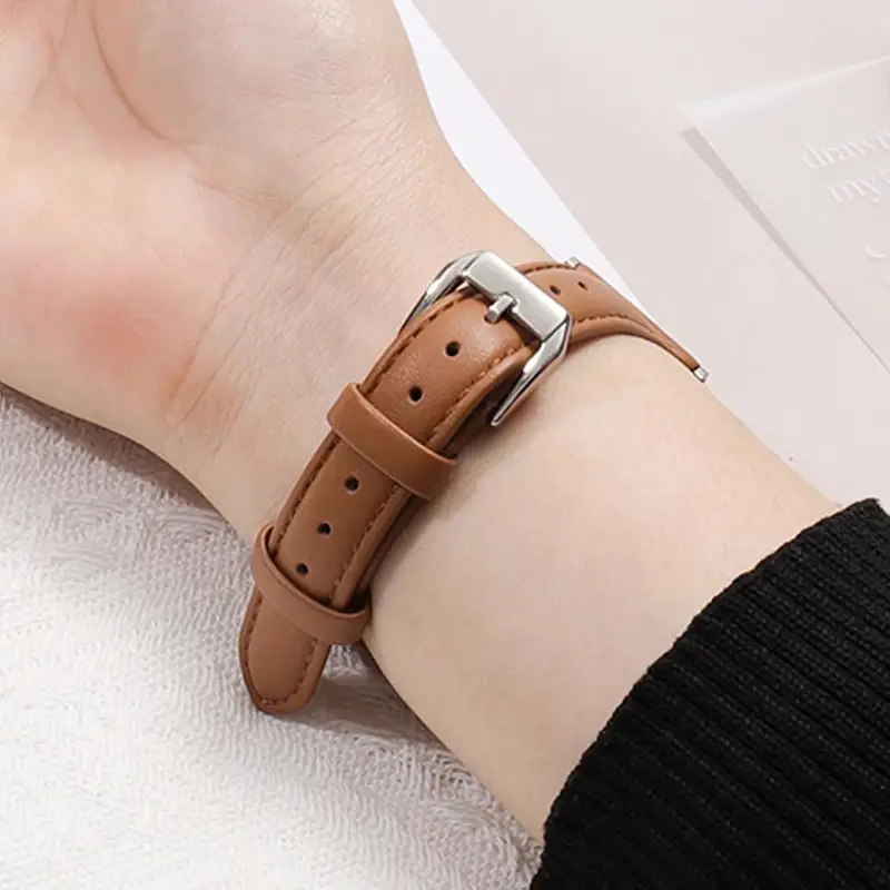 Fashionable Ultra-thin PU Leather Watch Band, 1 Count Replacement Watch Band Compatible with Apple Watch Series 9/8/7/6/5/4/SE Ultra, Smart Watch Accessories, Leather Watch Strap, Wearable 3