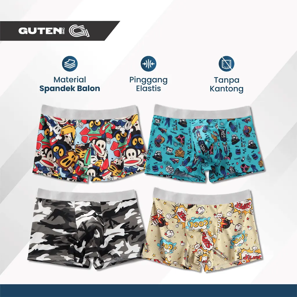Guten Inc Alan Boxer Celana Dalam Underwear Pria