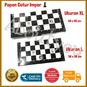 Papan CATUR Plastik Lipat Chess Board Catur Impor SNI Besar Murah Permainan Games Toys