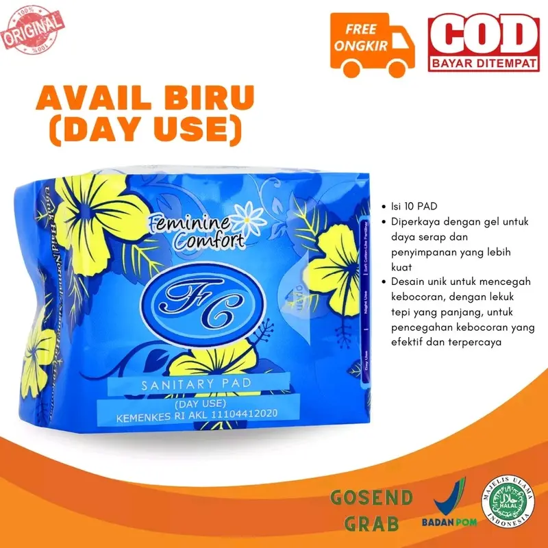 AVAIL PEMBALUT BIRU HERBAL/PEMBALUT KEWANITAAN MURAH PROMO EXP 2027 0