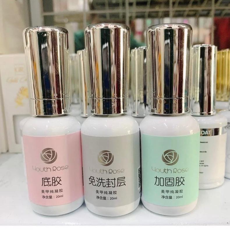 [ Chính Hãng] Base top cứng móng hoa hồng hàng chuẩn loại 20ml Độ bóng cao Sơn Gel