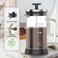 Gambar USEA RAINBEAN French Press Coffee and Tea Maker Pot Plunger Borosilicate 350ml - CP15 - Hitam dari Usea Official Store Kota Administrasi Jakarta Barat 5 Tokopedia
