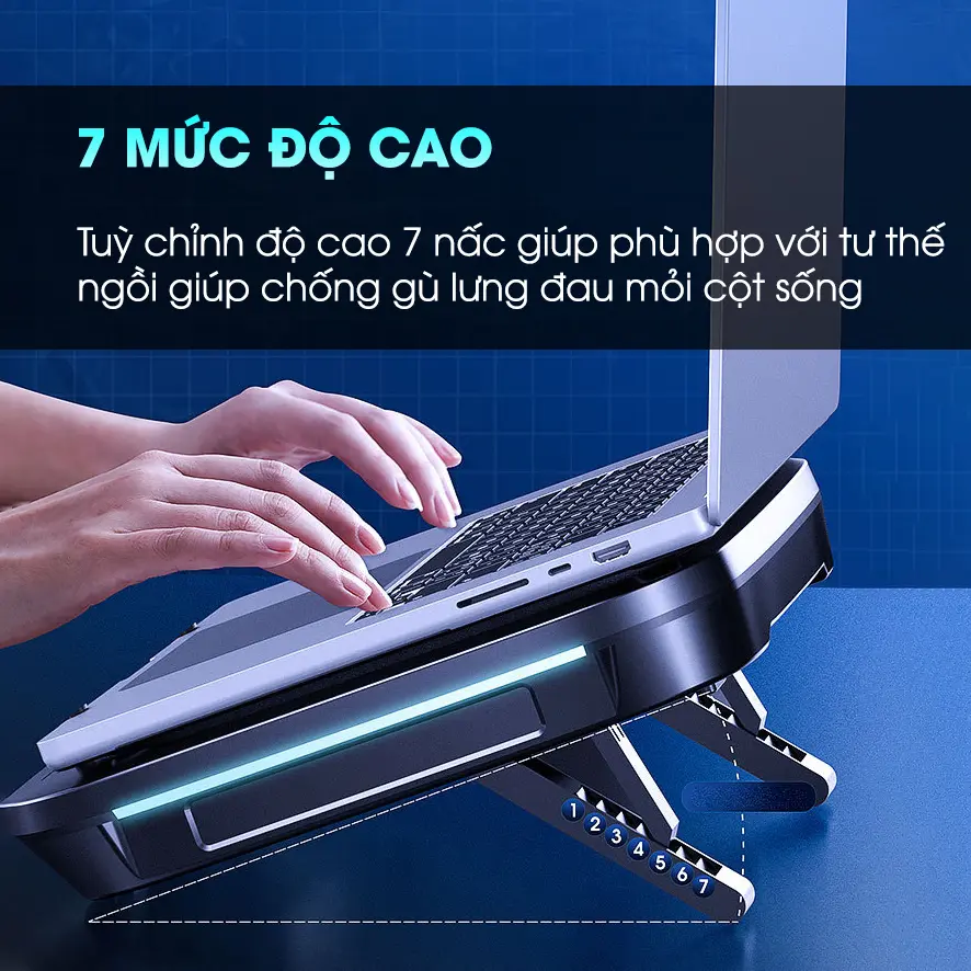 Đế tản nhiệt laptop gaming MEMO FL08 hơn 15 chế độ gió 7 mức điều chỉnh độ cao tăng fps máy tính chiến game LOL Valo | BigBuy360 - bigbuy360.vn Đế tản nhiệt laptop gaming MEMO FL08 hơn 15 chế độ gió 7 mức điều chỉnh độ cao tăng fps máy tính chiến game LOL Valo | BigBuy360 - bigbuy360.vn