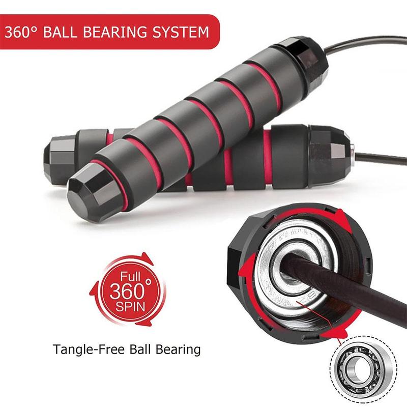 Product Introduction of Skipping Rope Fitness Physical Training Yoga Forged Skipping Bearing Wire Rope Rope Skipping P2V7 34