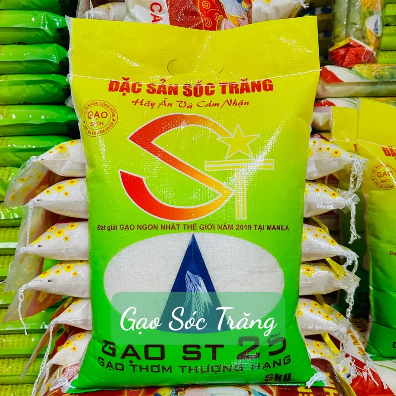 5Kg ST25 Dẻo Mềm Ngọt Cơm Trắng Bao May 5Kg ( Mã DT1) 3