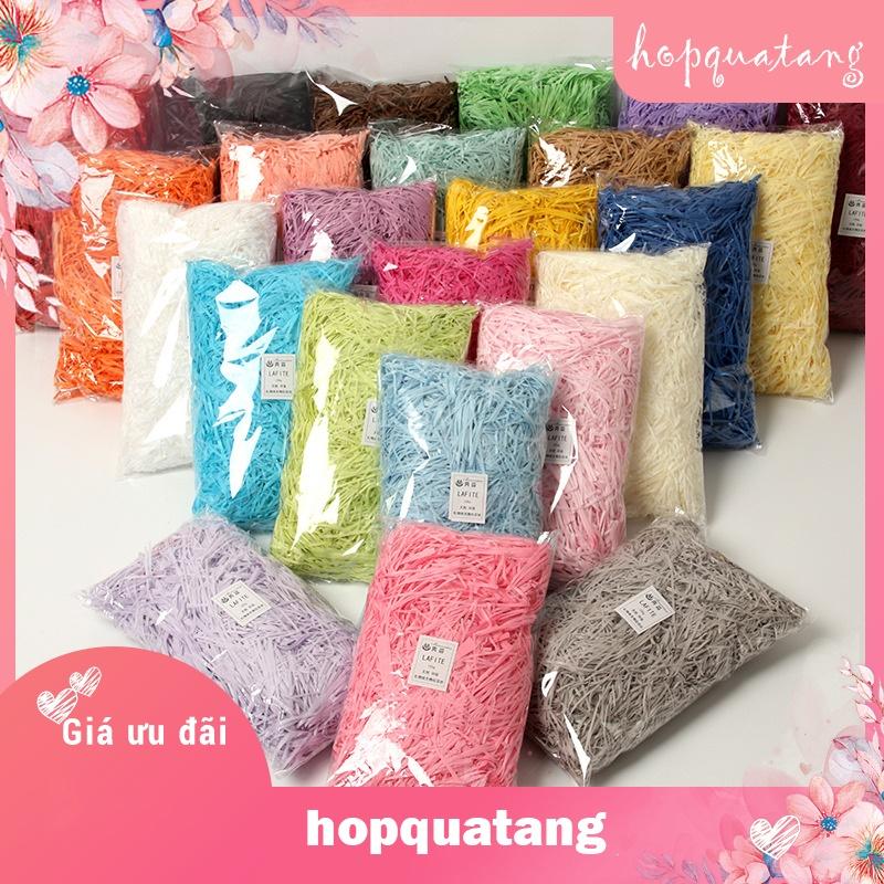 Giấy rơm giấy vụn 25 màu lót hộp quà mềm mỏng nhẹ 50g