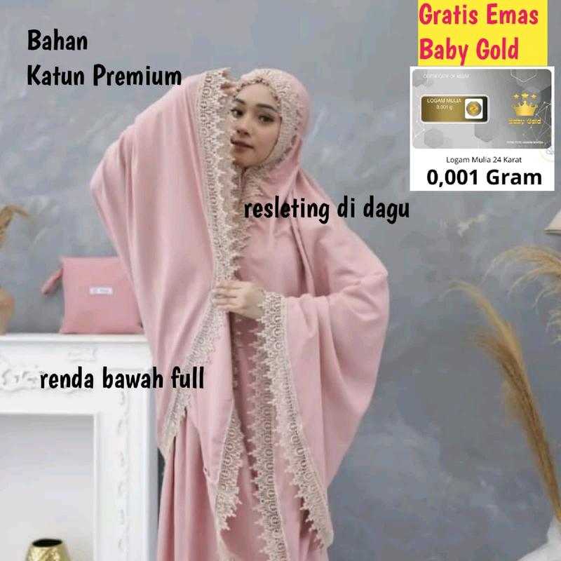 Mukena Nagita Slavina Lagi PROMO GRATIS Emas Baby Gold Terbaru 2023 Viral Katun 1